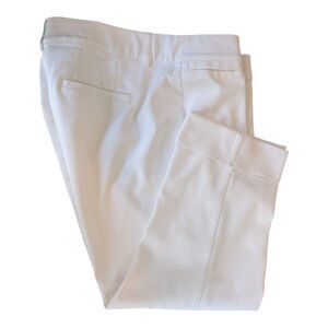 Lane Bryant The Lena White Pants Women's Size 16 Cropped Cuffed Coastalcore